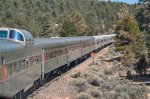 Grand Canyon Railway traveling to the Canyon